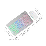 Backlit Backlight Blue Tooth Keyboard Mouse for Ipad IOS Android Windows 7 Colors Key Board with 2.4G Mouse English Keyboard