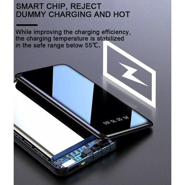 900000Mah 3USB Power Bank External Battery Backup Charger Fast Charging Portable