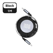 Retractable PD 100W Cable USB Type C to Type C Fast Charging USB C to USB C Cable for Iphone 15 Huawei Tablet Laptop