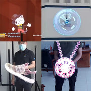 COEUS 56Cm 1104LED Indoor 3D Display Project LED Fan 3D Hologram Advertising Display Fan Outdoor-Ready Holographic 3D LED Fan