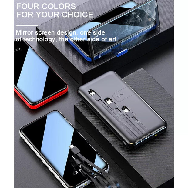 900000Mah 3USB Power Bank External Battery Backup Charger Fast Charging Portable