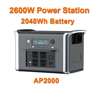 2000Wh Portable Power Station Lifepo4 Batteries Outdoor Powerful Power Bank 640000Mah Large Capacity Secondary Battery Camping