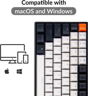 K2 75% Layout Hot-Swappable Bluetooth Wireless/Usb Wired Mechanical Keyboard with Gateron G Pro Brown Switch/Double-Shot Keycaps/Rgb Backlit 84-Key Computer Keyboad for Mac Windows Version 2