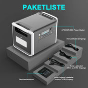2000Wh Portable Power Station Lifepo4 Batteries Outdoor Powerful Power Bank 640000Mah Large Capacity Secondary Battery Camping