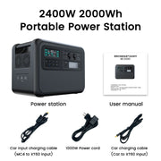 2000Wh Portable Power Station Lifepo4 Batteries Outdoor Powerful Power Bank 640000Mah Large Capacity Secondary Battery Camping