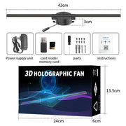 Good Effect 42Cm 3D Hologram Advertising Display Led Fan Naked Eye Stereo 3D Fan Hologram Delivery Fast 3D Holographic Fan