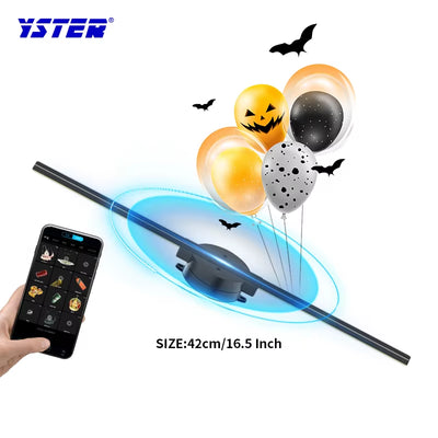 Good Effect 42Cm 3D Hologram Advertising Display Led Fan Naked Eye Stereo 3D Fan Hologram Delivery Fast 3D Holographic Fan