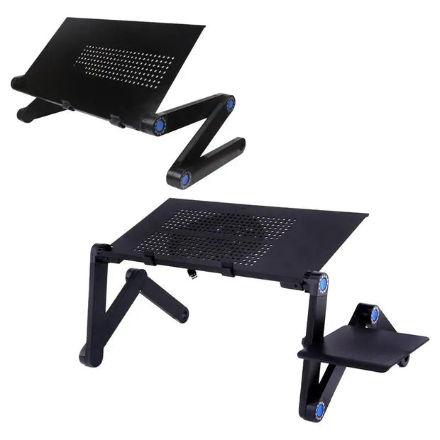 Adjustable Portable Laptop Desk Stand Metal Ergonomic Lapdesk for TV Bed Sofa PC Notebook Table Desk Stand with Mouses Pad