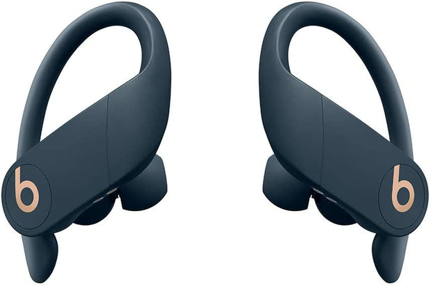 Power Pro Wireless Earbuds -  H1 Headphone Chip, Class 1 Bluetooth Headphones, 9 Hours of Listening Time, Sweat Resistant, Built-In Microphone - Navy
